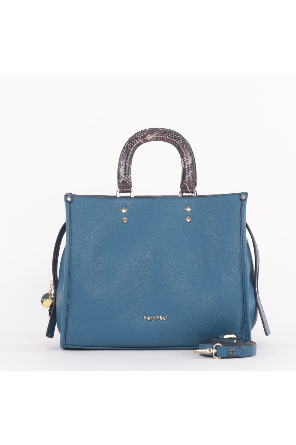 BORSA A MANO PICCOLA CON MANICI EFFETTO PITONE