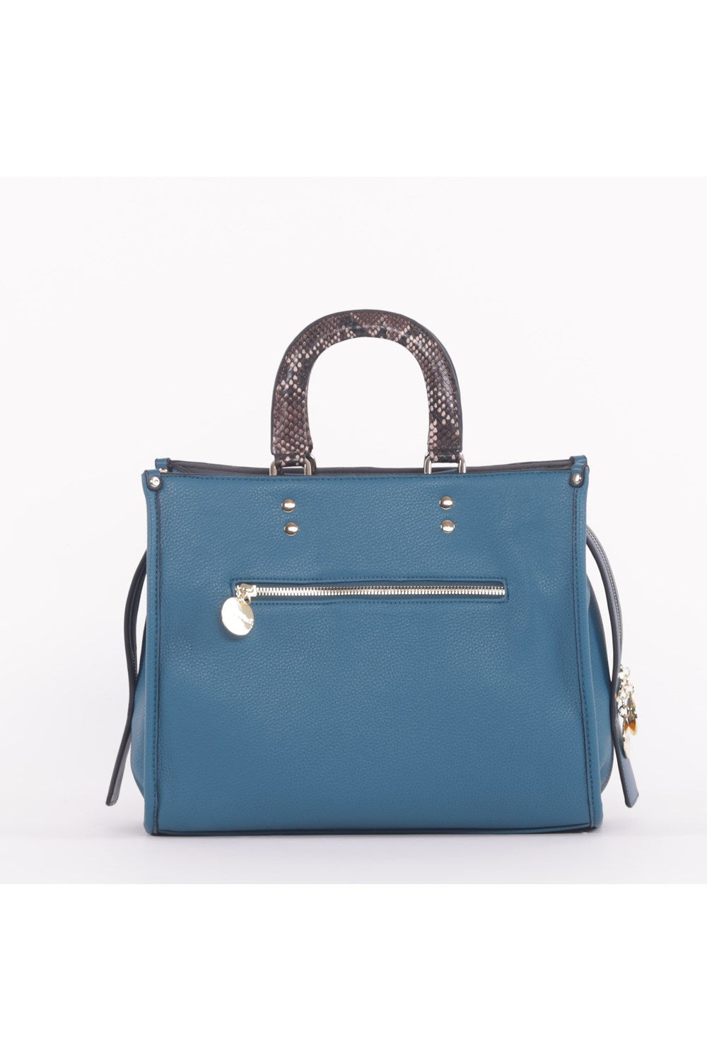 BORSA A MANO PICCOLA CON MANICI EFFETTO PITONE