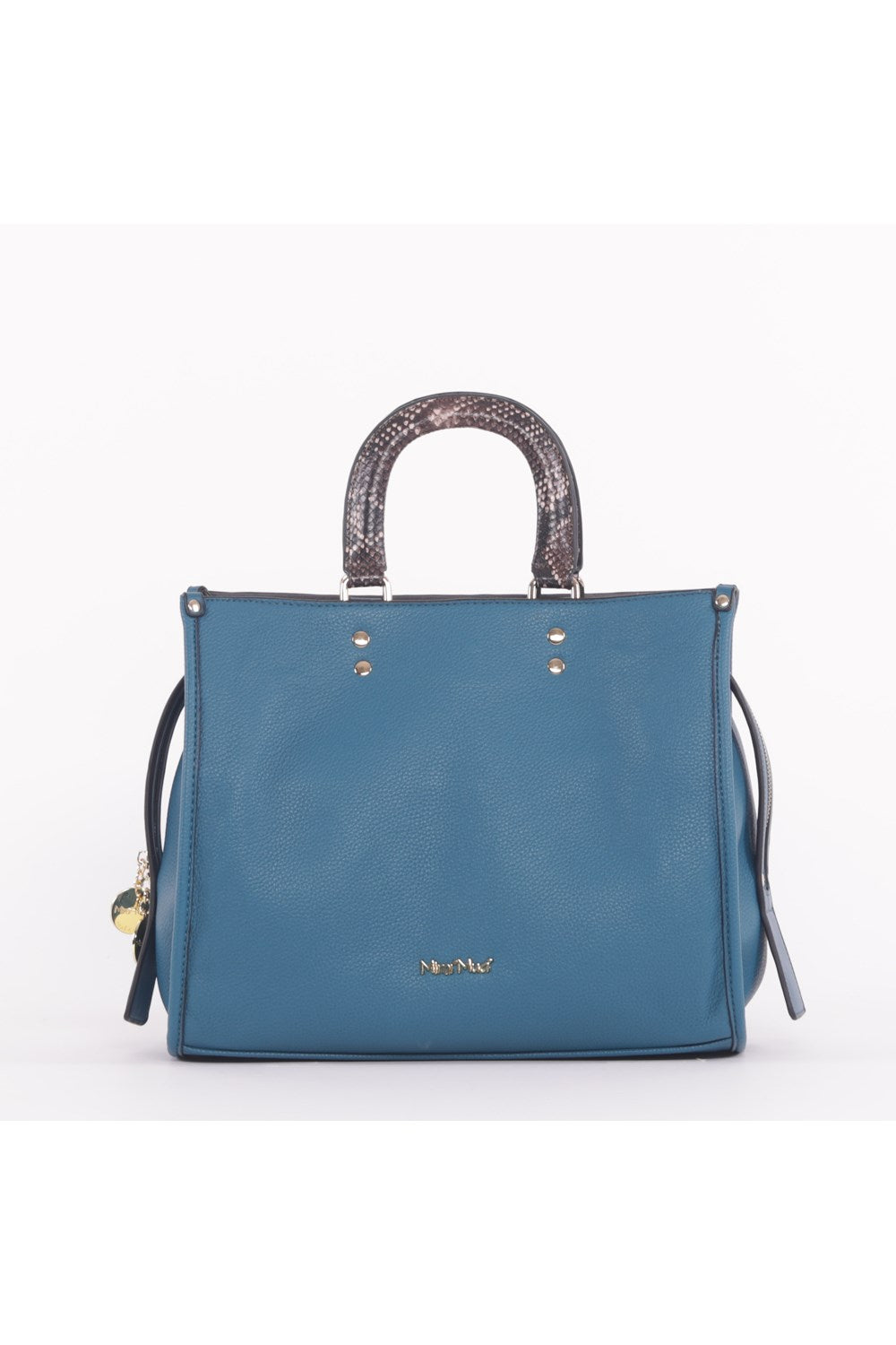 BORSA A MANO PICCOLA CON MANICI EFFETTO PITONE