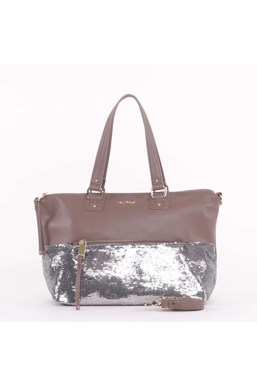 BORSA SHOPPER CON DETTAGLIO IN PAILLETTES