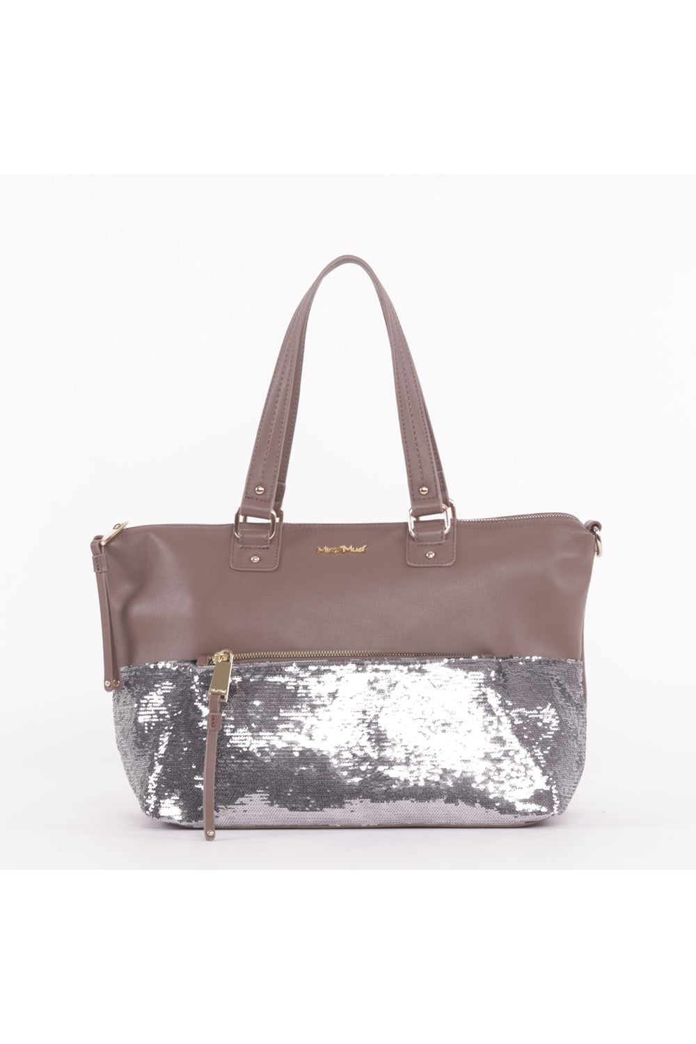 BORSA SHOPPER CON DETTAGLIO IN PAILLETTES