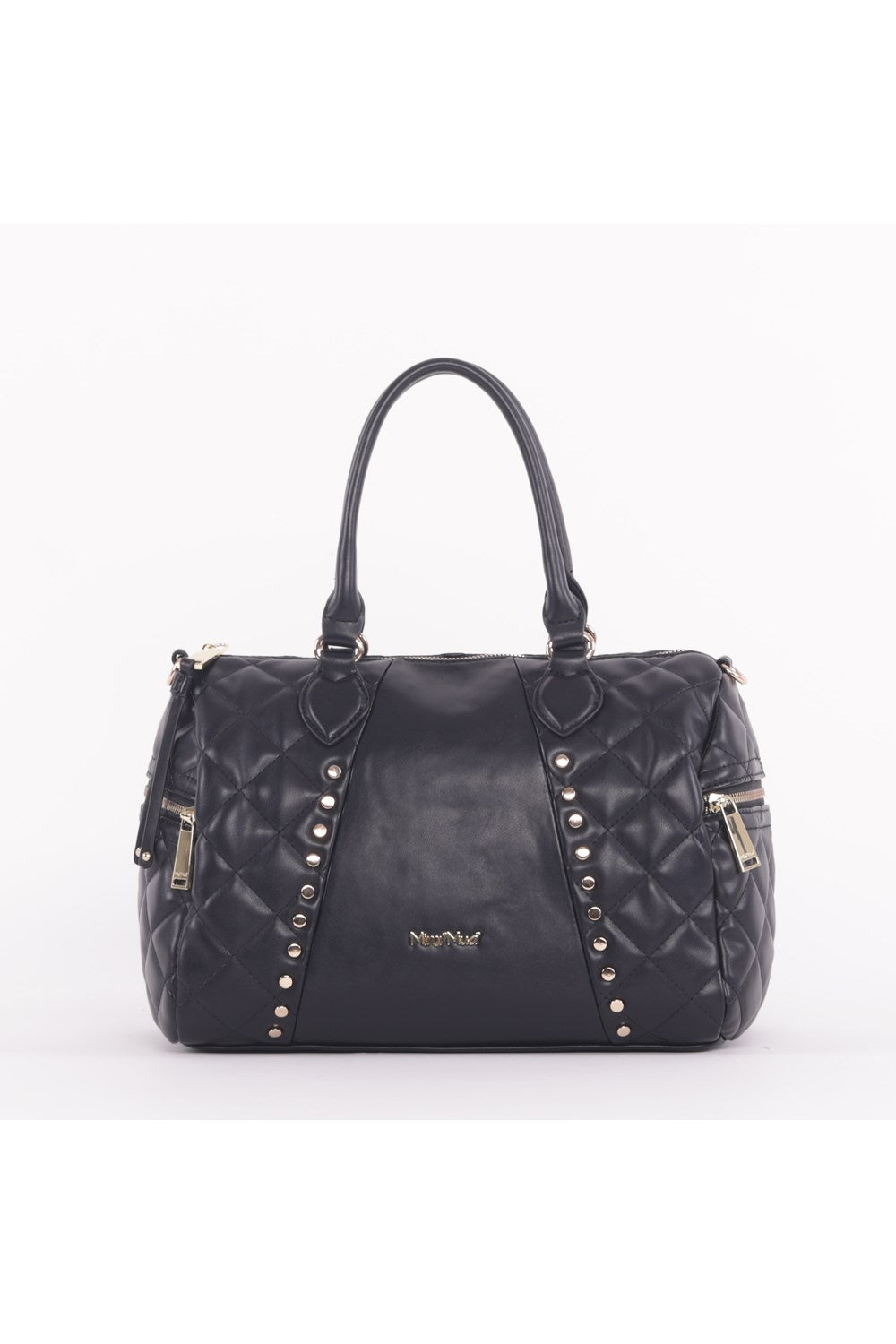 BORSA BAULETTO CON BORCHIE E DETTAGLIO TRAPUNTATO