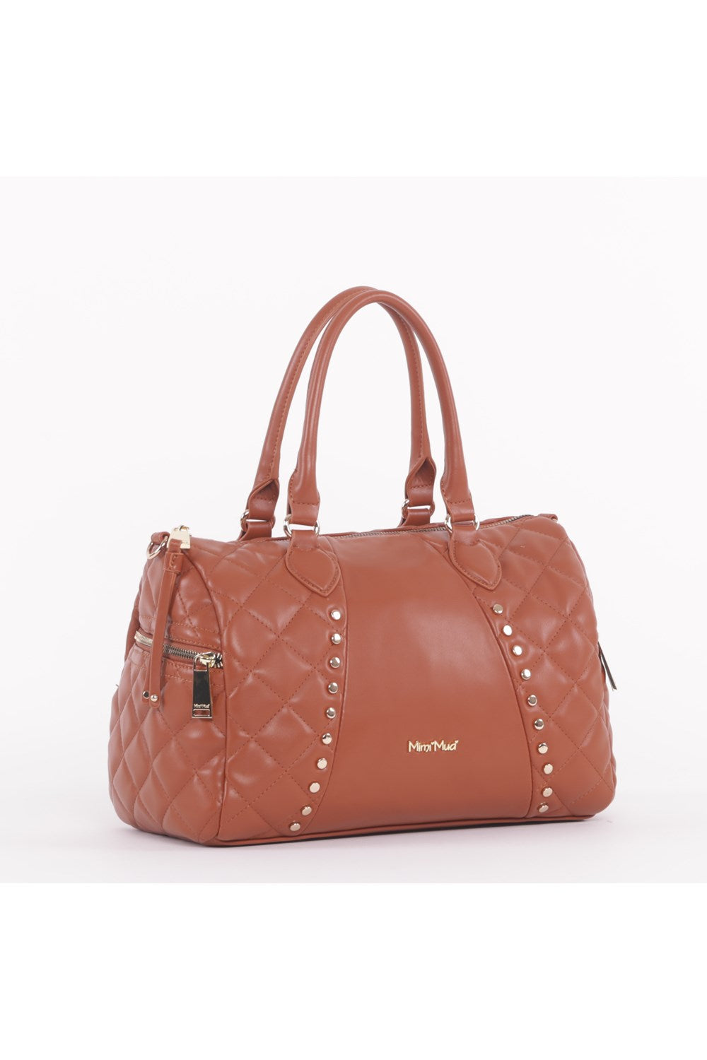 BORSA BAULETTO CON BORCHIE E DETTAGLIO TRAPUNTATO