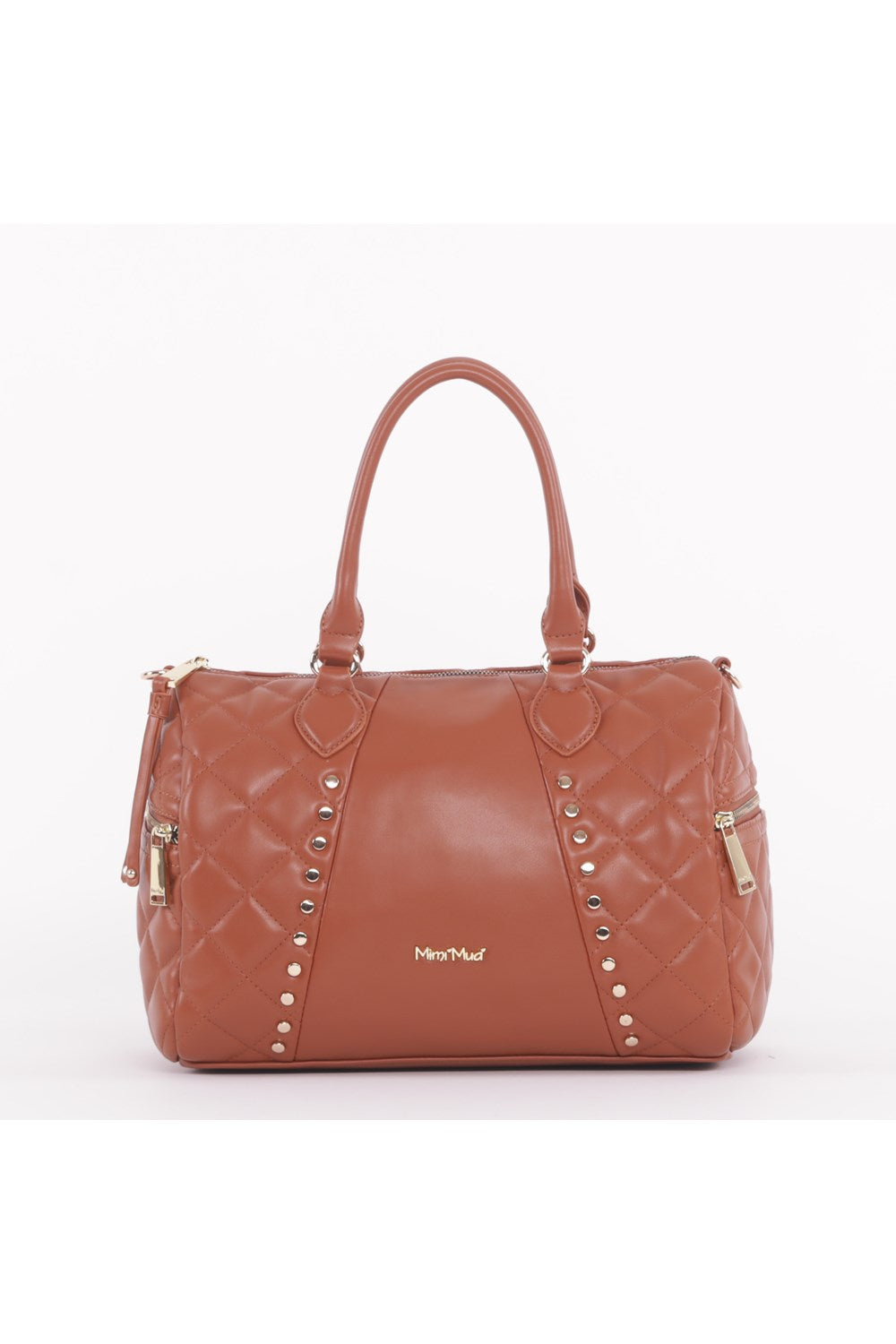 BORSA BAULETTO CON BORCHIE E DETTAGLIO TRAPUNTATO