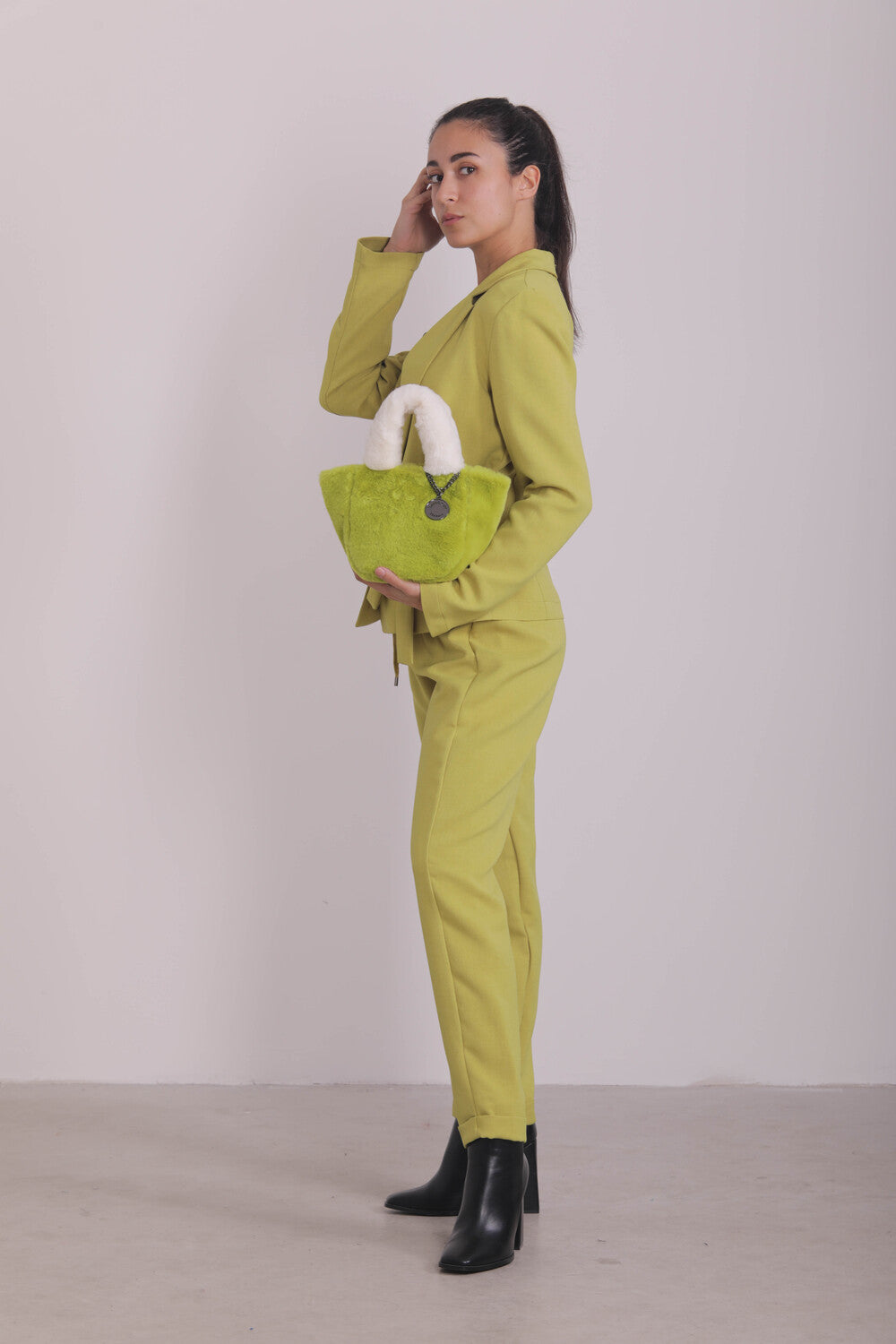 PANTALONE JOGGER IN TESSUTO FIAMMATO