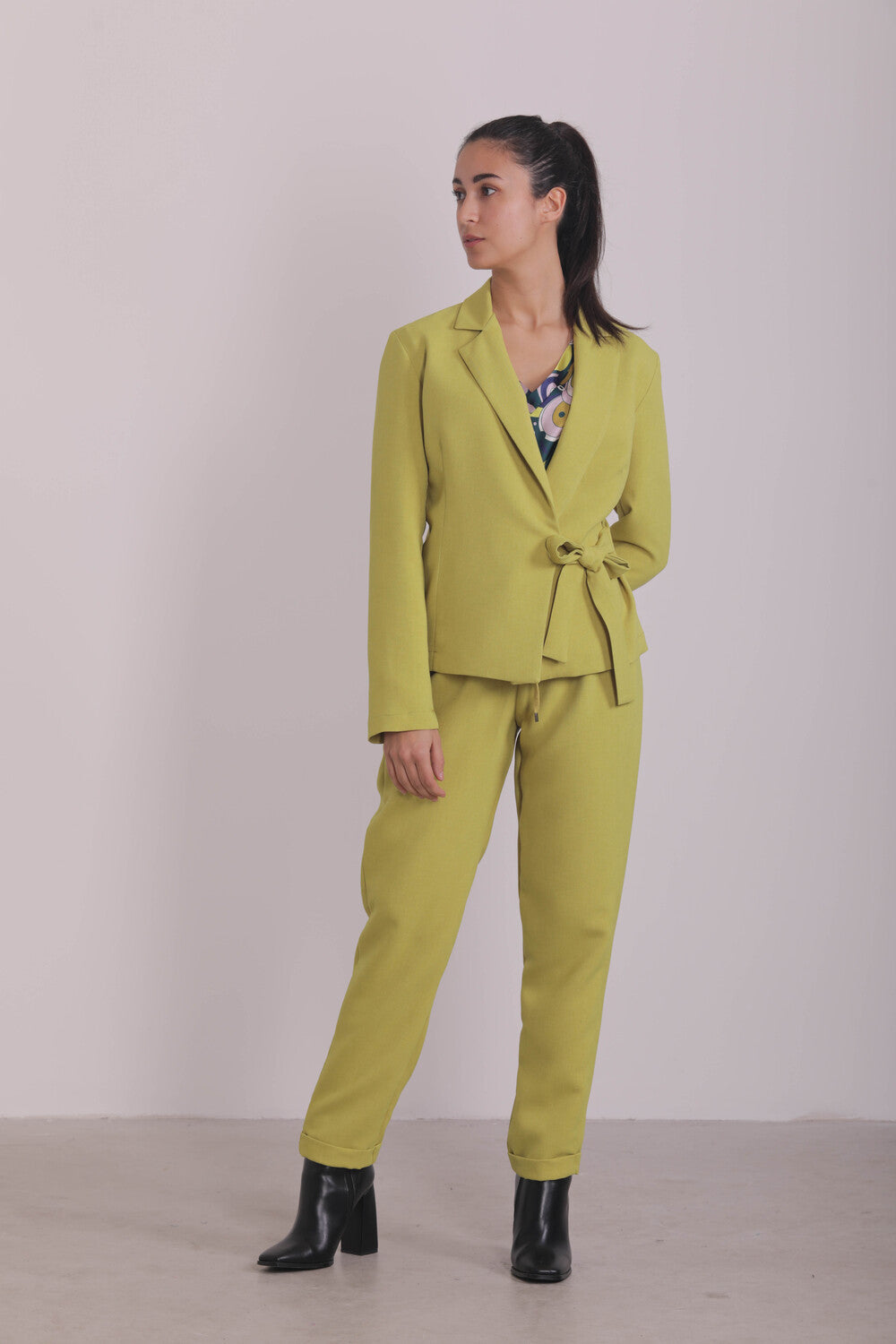 PANTALONE JOGGER IN TESSUTO FIAMMATO
