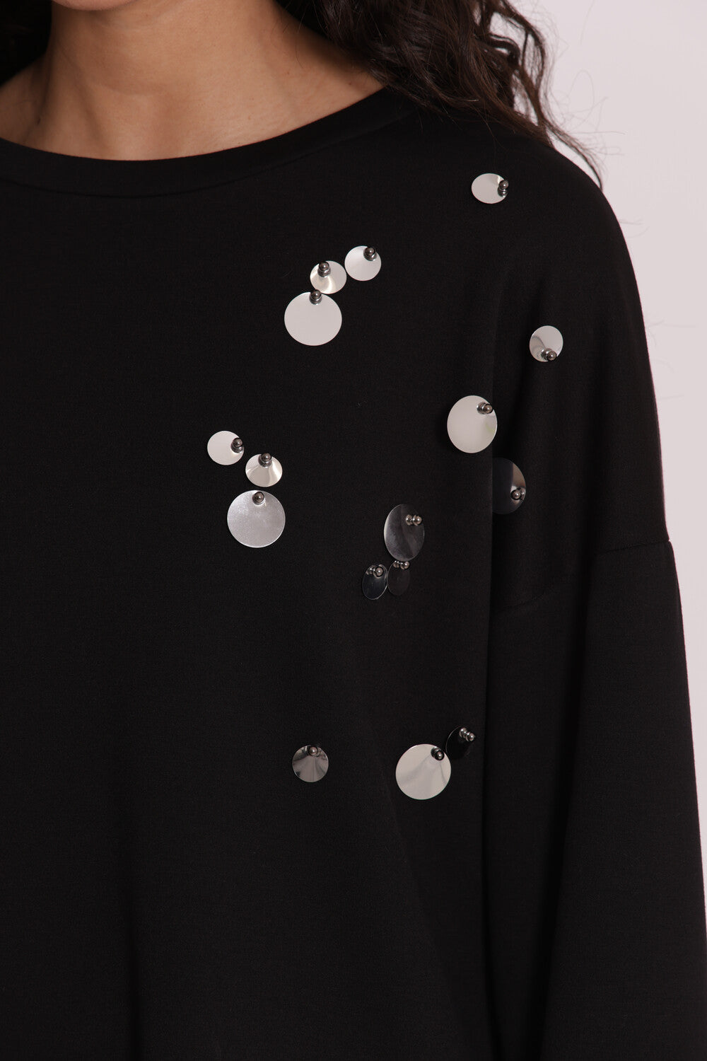 ABITO CORTO IN NEOPRENE CON PAILLETTES