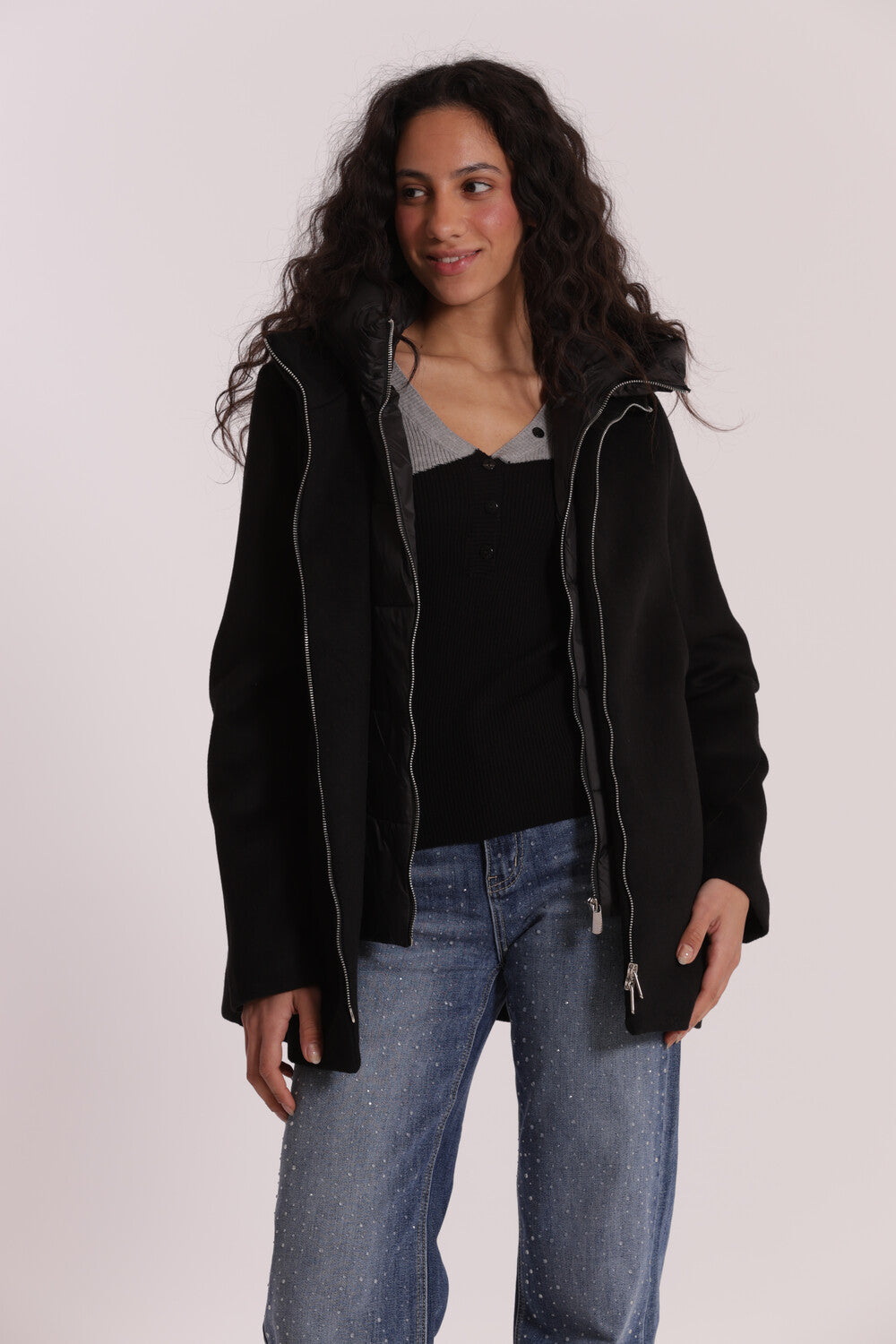 CAPPOTTO CORTO DUE PEZZI CON PIUMINO