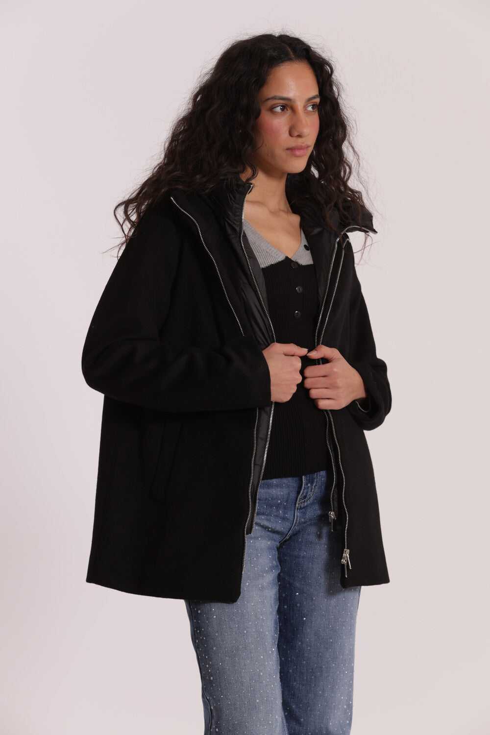 CAPPOTTO CORTO DUE PEZZI CON PIUMINO