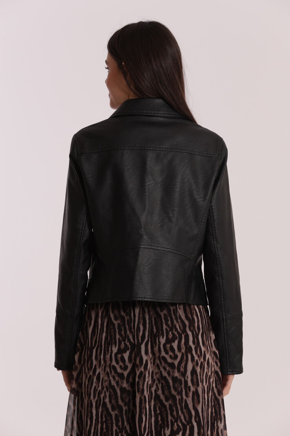 GIUBBOTTO CHIODO IN SIMIL PELLE