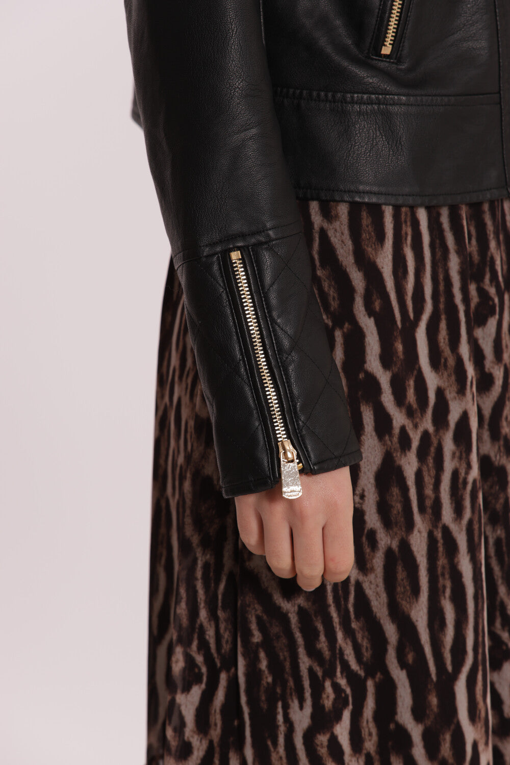 GIUBBOTTO CHIODO IN SIMIL PELLE