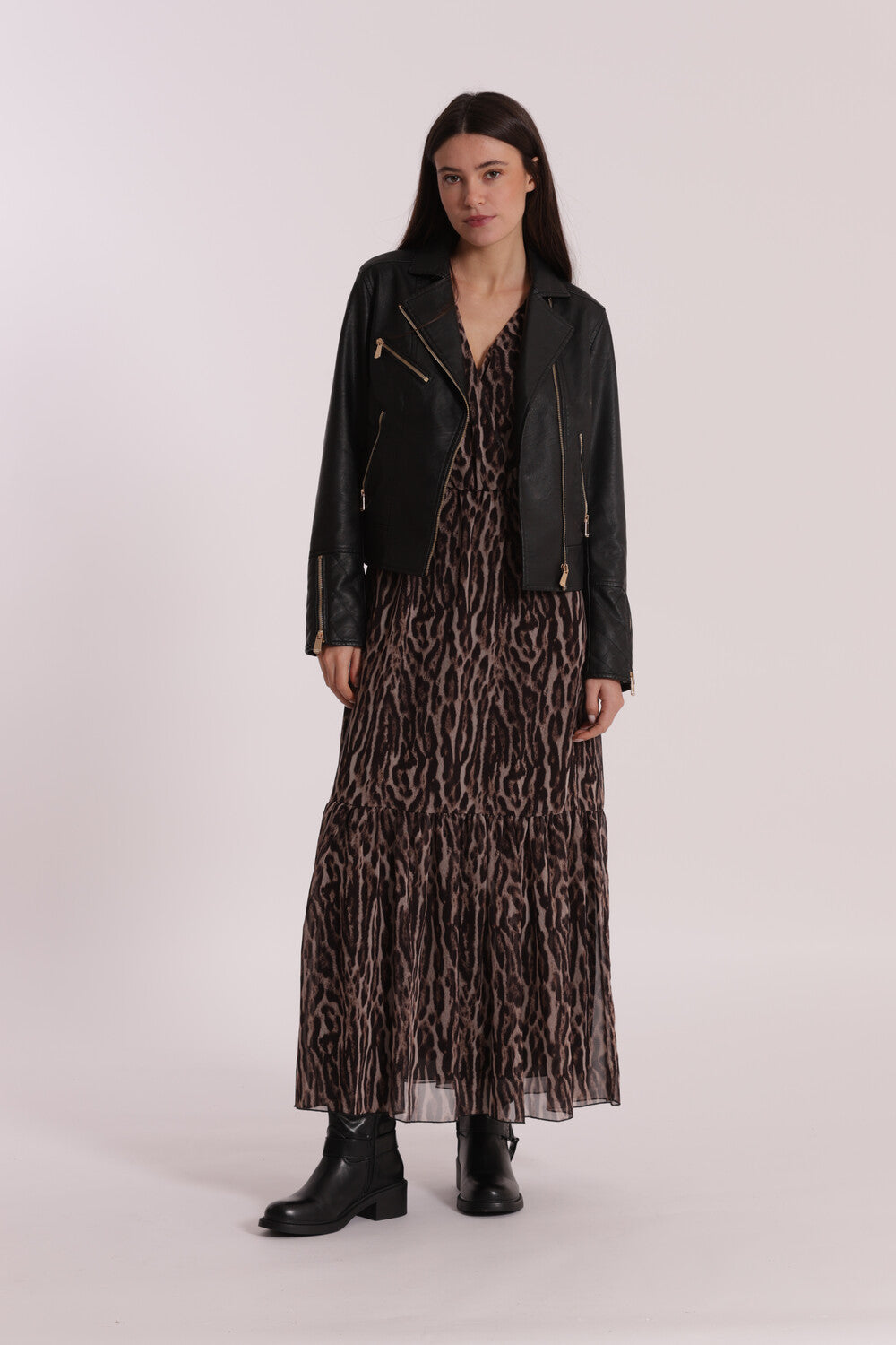 GIUBBOTTO CHIODO IN SIMIL PELLE