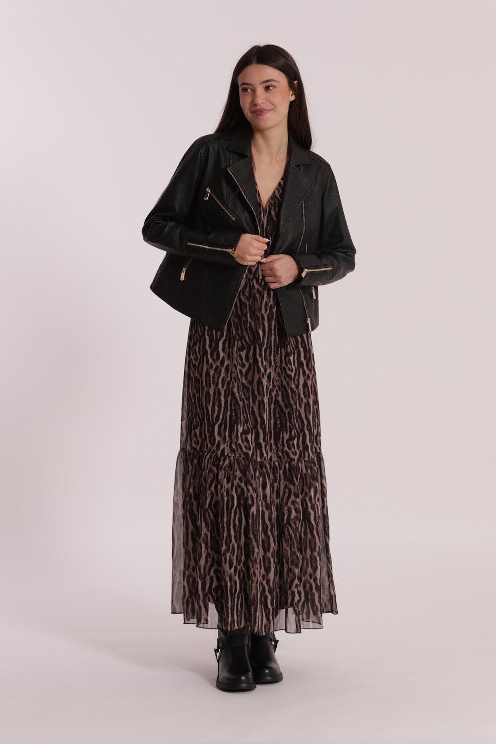 GIUBBOTTO CHIODO IN SIMIL PELLE