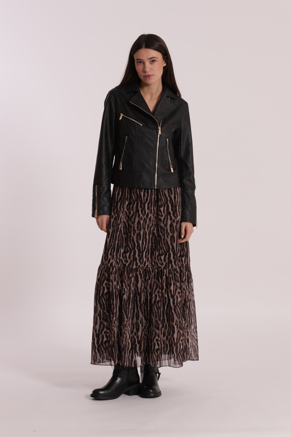 GIUBBOTTO CHIODO IN SIMIL PELLE