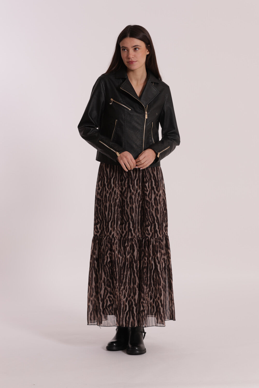 GIUBBOTTO CHIODO IN SIMIL PELLE