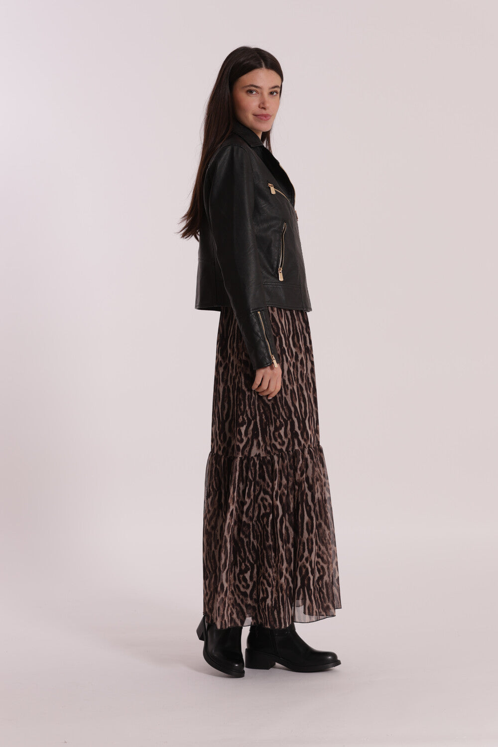 GIUBBOTTO CHIODO IN SIMIL PELLE