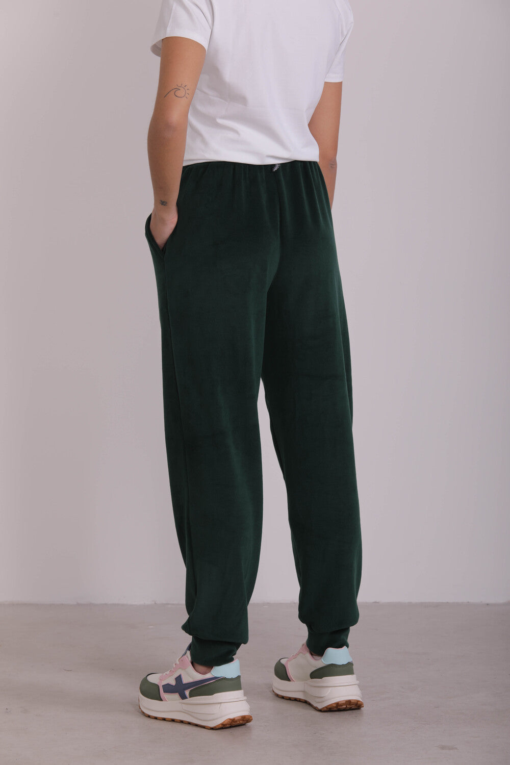 PANTALONE JOGGER EFFETTO VELLUTO