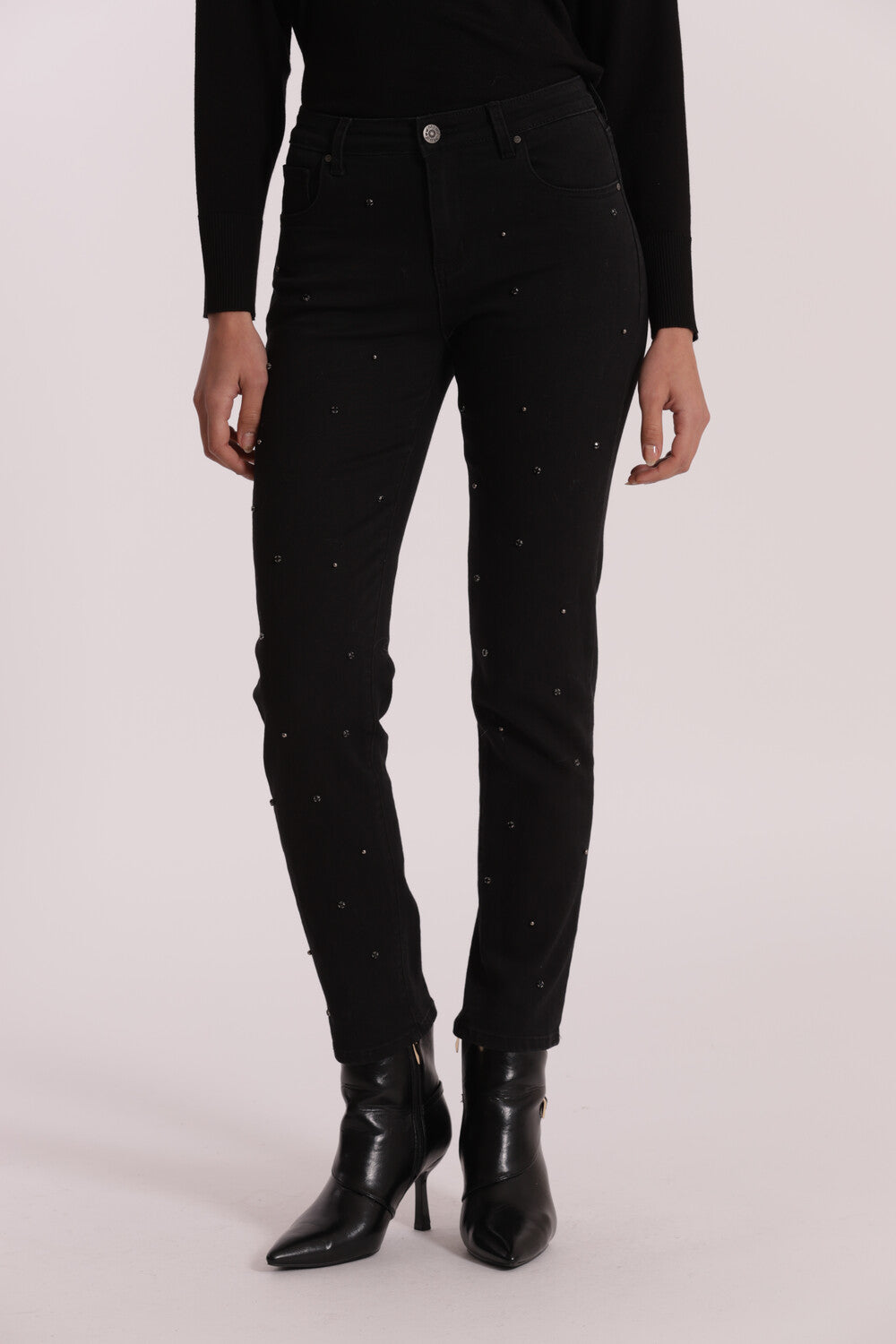 JEANS SIGARETTA CON APPLICAZIONI