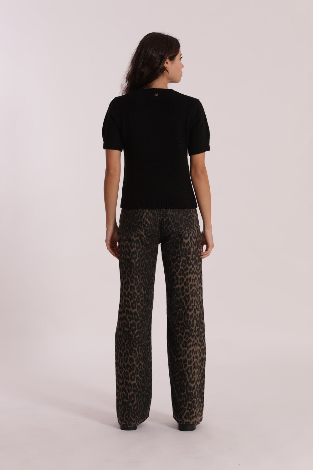 JEANS WIDE LEG LEOPARDATO