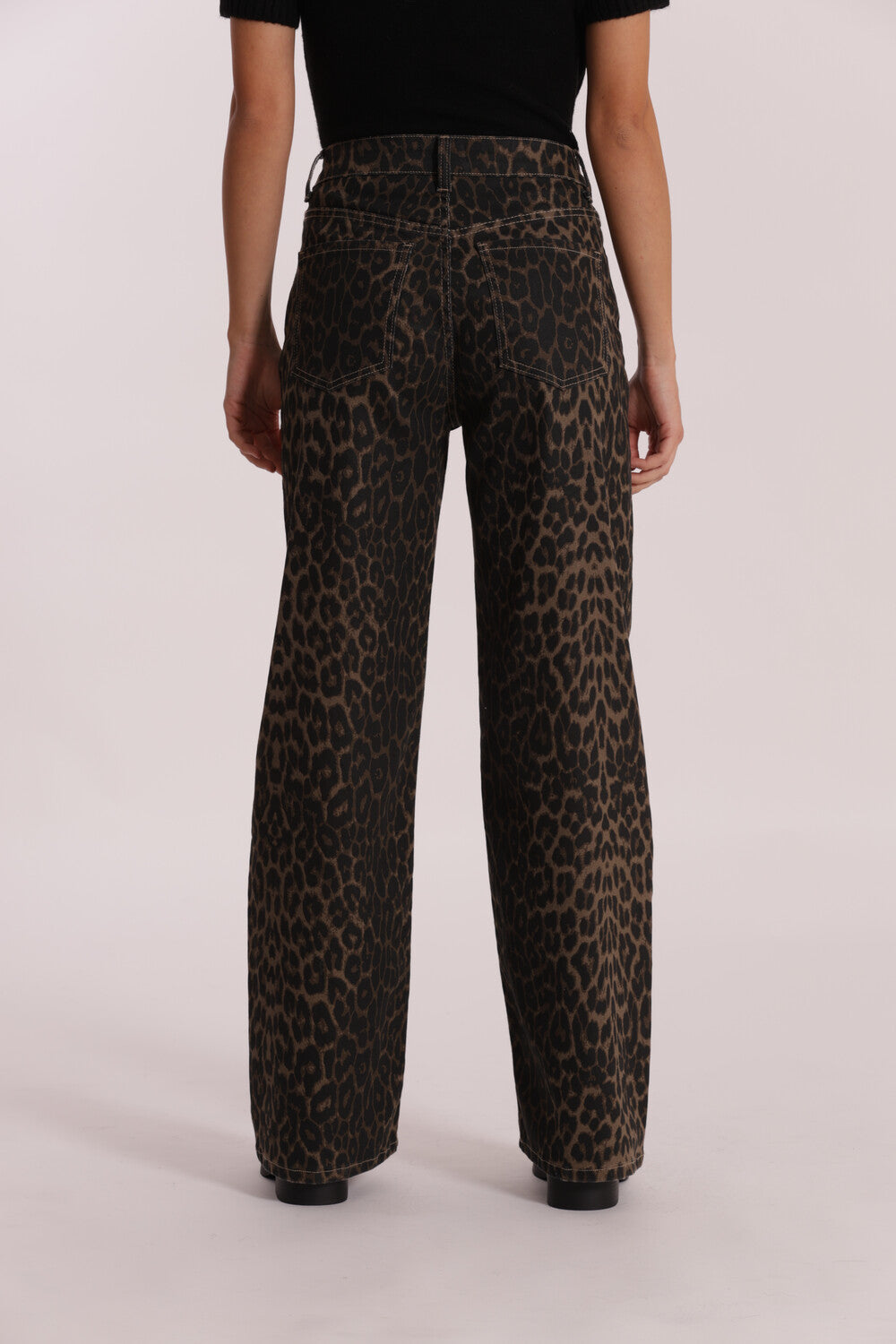 JEANS WIDE LEG LEOPARDATO