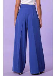 PANTALONE PALAZZO CON TASCHE BICOLOR